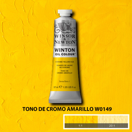 Óleo Winton Tubo 37 ml Amarillos Rojos y Malvas Winsor & Newton Tono De Cromo Amarillo W0149