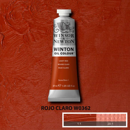 Óleo Winton Tubo 37 ml Amarillos Rojos y Malvas Winsor & Newton Rojo Claro W0362