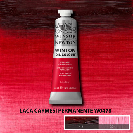 Óleo Winton Tubo 37 ml Amarillos Rojos y Malvas Winsor & Newton Laca Carmesí Permanente W0478