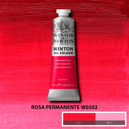 Óleo Winton Tubo 37 ml Amarillos Rojos y Malvas Winsor & Newton Rosa Permanente W0502