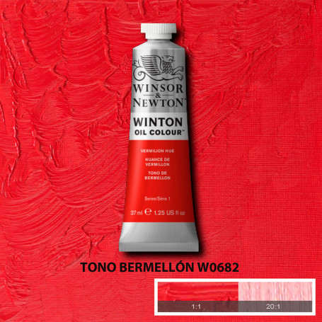 Óleo Winton Tubo 37 ml Amarillos Rojos y Malvas Winsor & Newton Tono Bermellón W0682