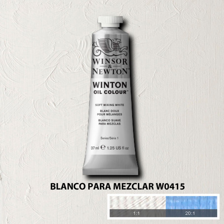 Óleo Winton Tubo 37 ml Blancos Negros y Terrosos Winsor & Newton Blanco para Mezclar W0415