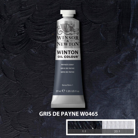 Óleo Winton Tubo 37 ml Blancos Negros y Terrosos Winsor & Newton Gris de Payne W0465