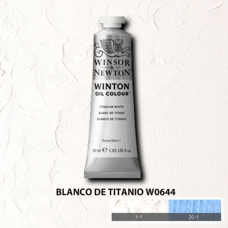 Óleo Winton Tubo 37 ml Blancos Negros y Terrosos Winsor & Newton Blanco de Titanio W0644