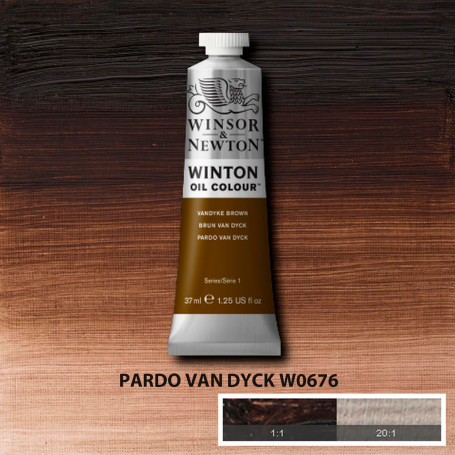 Óleo Winton Tubo 37 ml Blancos Negros y Terrosos Winsor & Newton Pardo Van Dyck W0676