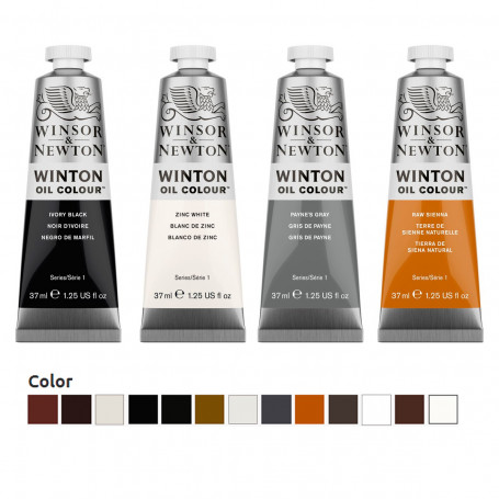 Óleo Winton Tubo 37 ml Blancos Negros y Terrosos Winsor & Newton
