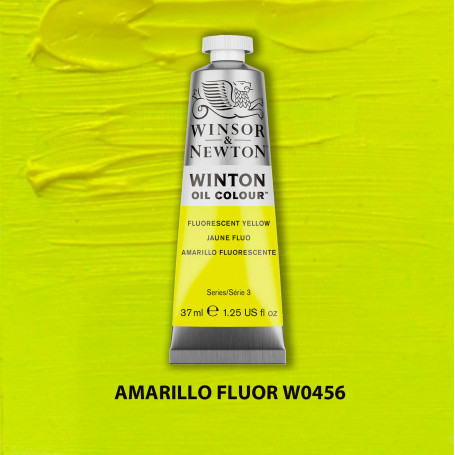 Óleo Winton Tubo 37 ml Colores Fluorescentes Winsor & Newton Amarillo Fluor W0456