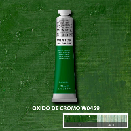 Óleo Winton Tubo 200 ml Azules y Verdes Winsor & Newton Oxido de Cromo W0459