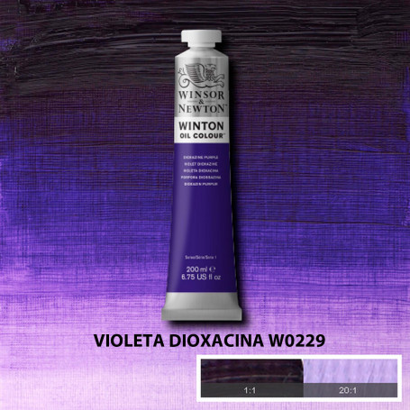 Óleo Winton Tubo 200 ml Amarillos Rojos y Malvas Winsor & Newton Violeta Dioxacina W0229