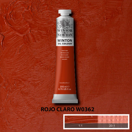 Óleo Winton Tubo 200 ml Amarillos Rojos y Malvas Winsor & Newton Rojo Claro W0362