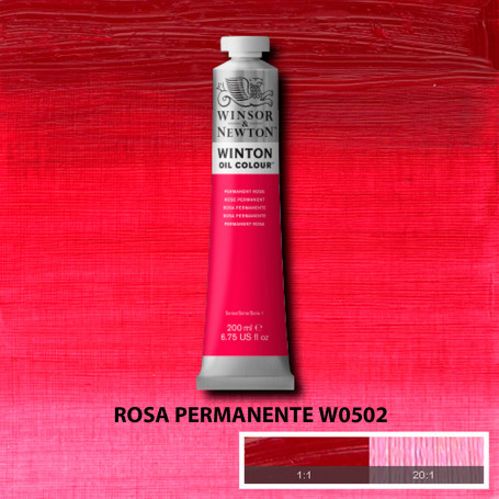 Óleo Winton Tubo 200 ml Amarillos Rojos y Malvas Winsor & Newton Rosa Permanente W0502