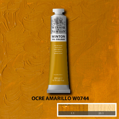 Óleo Winton Tubo 200 ml Amarillos Rojos y Malvas Winsor & Newton Ocre Amarillo W0744