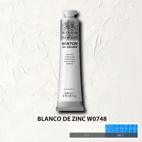 Óleo Winton Tubo 200 ml Blancos Negros y Terrosos Winsor & Newton Blanco de Zinc W0748