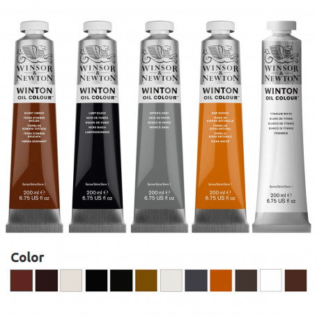 Óleo Winton Tubo 200 ml Blancos Negros y Terrosos Winsor & Newton