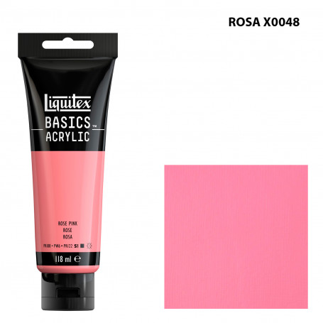 Acrílico Basics 118 ml Liquitex Gama Amarillos Rojos y Malvas 48-Rosa
