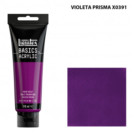Acrílico Basics 118 ml Liquitex Gama Amarillos Rojos y Malvas 391-Violeta Prisma