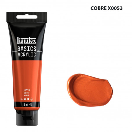 Acrílico Basics 118 ml Liquitex Tonos Metálicos e Iridiscentes 053-Cobre