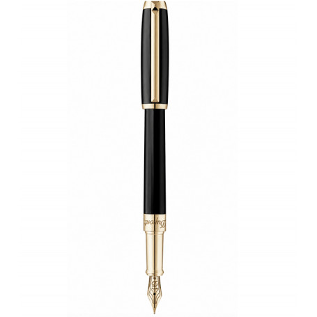 Estilográfica Elysee Linea D Negra Oro Dupont
