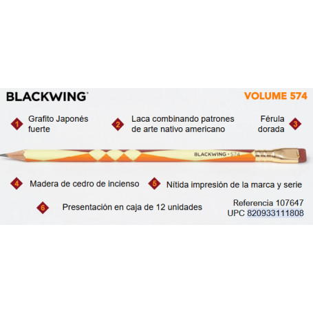 Lápiz 574 homenaje del arte nativo americano Blackwing