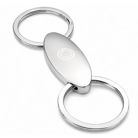 LLavero Oval Doble Anilla Acero Montblanc