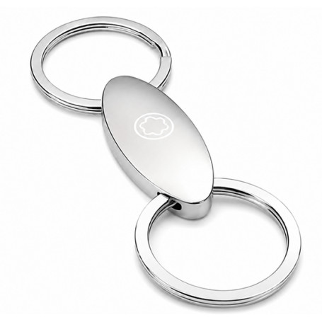 LLavero Oval Doble Anilla Acero Montblanc
