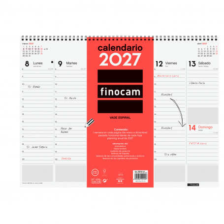 Vade Espiral Semana Vista Finocam 2027