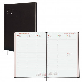 Agenda Milano Y12 Semana Vista Vertical Negro Finocam 2027