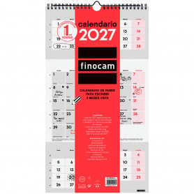 Calendario Pared 3 Meses Vista Finocam 2027