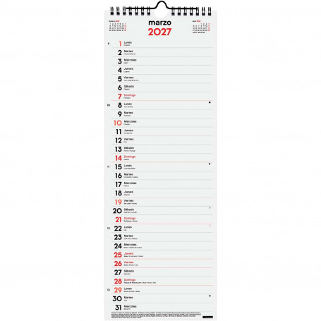 Calendario Pared para Escribir Finocam 2027 Largo
