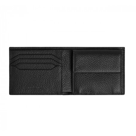 Cartera con Monedero Piel Negracon monedero