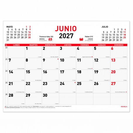 Planning Clásico Mensual 43x31 Myrga 2027