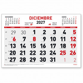 Calendario Mensual 150 x 105 mm Myrga 2027