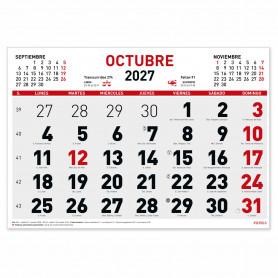 Calendario Mensual 30 x 21 cm Myrga 2027