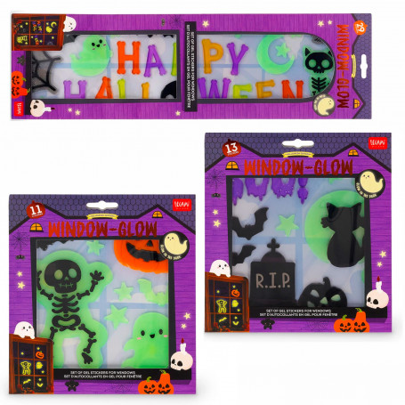 Set Stickers Gel Ventanas Halloween Legami