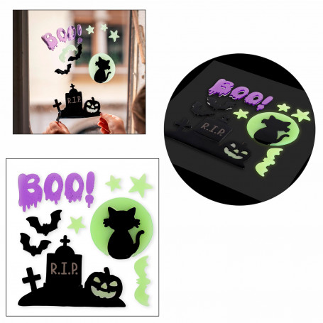 Set Stickers Gel Ventanas Halloween Legami GGH0002