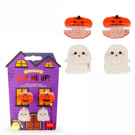 Set 4 Pinzas para Cabello Halloween Legami