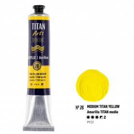 Acrílico 60 ml 28 Amarillo Medio Titan Titan Arts