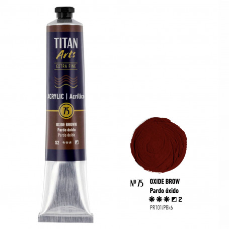 Acrílico 60 ml 75 Pardo Óxido Titan Arts