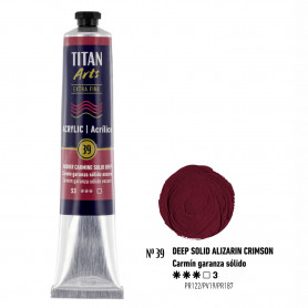 Acrílico 60 ml 39 Carmín Garanza Sólido Oscuro Titan Arts