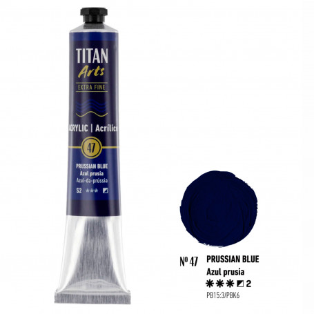 Acrílico 60 ml 47 Azul Prusia Titan Arts