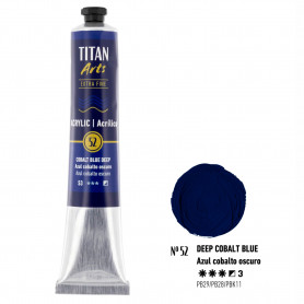 Acrílico 60 ml 52 Azul Cobalto Oscuro Titan Arts