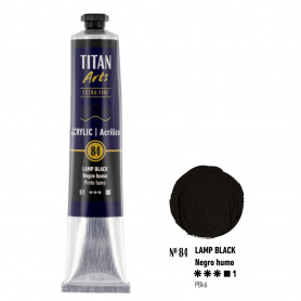Acrílico 60 ml 84 Negro Humo Titan Arts