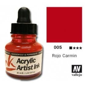 Tinta acrílica Acrylic Artist Ink 005 Rojo Carmin