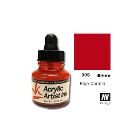 Tinta acrílica Acrylic Artist Ink 005 Rojo Carmin