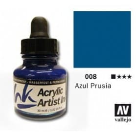 Tinta acrílica Acrylic Artist Ink 008 Azul de Prussia