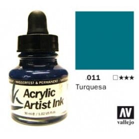 Tinta acrílica Acrylic Artist Ink 011 Turquesa