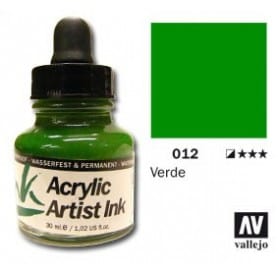 Tinta acrílica Acrylic Artist Ink 012 Verde