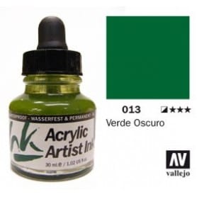 Tinta acrílica Acrylic Artist Ink 013 Verde Oscuro