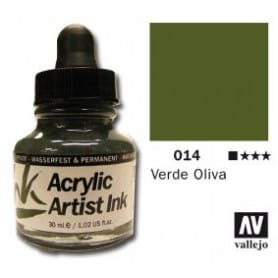 Tinta acrílica Acrylic Artist Ink 014 Verde Oliva