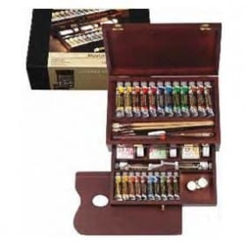 Caja de Madera de Òleos Rembrandt + Accesorios Master